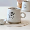Miniatyrbillede 8 af 8: Keramiske Måne og Sol Kaffe Krus, Porcelæn Kaffe Krus, Keramiske Kopper til Latte