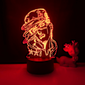 Miniatyrbilde 2 av 6: JUSTUP 3D illusjonslampe Anime JoJo's Bizarre Adventure nattlys med fjernkontroll for soverom dekorative gutter jenter bursdag jul -- Patter