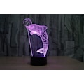 Miniatyrbild 6 av 7: 3D Delfin Fjärrkontroll 16 Färger Nattlampor Illusion Akryl LED Bord Sänglampa Barn Sovrum Skrivbords Dekoration Födelsedagspresenter Leksak för Barn