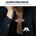 Miniatyrbillede 3 af 5: Engel Brosche Pin Legering Rhinestone Krave Pin Frakke Sweater Dekorative Tilbehør Sliver