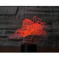 Miniatyrbild 5 av 7: 3D Flygplan Fjärrkontroll 16 Färger Nattlampor Illusion Akryl LED Bord Sänglampa Barn Sovrum Skrivbordsdekoration Födelsedagspresenter Leksak för Barn
