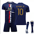 Pikkukuva 1 / 2: 22-23 Pariisin erikoispainos pelipaita setti lapsille ja aikuisille Jalkapallo Jalkapallopaita Treenipaita Puku No.10 NEYMAR JR XS