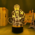 Miniatyrbild 2 av 7: LED-lampa Anime Akaza för barns sovrumsdekoration nattlampa födelsedagspresent rum dekor 3D lampa Manga Kimetsu för pojkar flickor barn 7 färger PXJD