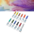 Miniatyrbillede 2 af 5: Vandfarve Maling 12 Farver 9ml Tube Lyse Vibrerende Flot Transparens Akvarel Maling Sæt til Kunstner Maleri