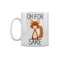 Miniatyrbillede 1 af 3: Oh For Sake Fox Kaffe Krus Morgenmad Krus Sjov Kaffe Krus 11 Ounces Inspirerende Og Motiverende