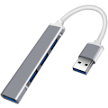 Miniatyrbillede 1 af 3: Gray-JacobsParts UH3-P USB 3.0 4-port hub splitter, slank og elegant aluminium til pc, Mac, bærbar computer og stationær computer