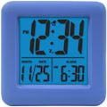 Miniatyrbild 1 av 8: Mjuk blå kub LCD väckarklocka 3,55 tum x 3,55 tum x 2,75 tum