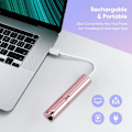 Miniatyrbilde 4 av 8: Fjerning av ansiktshår for kvinner, smertefri ansiktshårfjerner for kvinner med 2 reservehoder, USB-oppladbar, ansiktshårfjerner for overleppe Rose gold