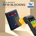 Miniatyrbilde 5 av 7: Herre Lommebøker Slim Rfid Lær 2 ID Vindu Med Gaveeske Classic blue