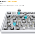 Miniatyrbild 4 av 8: NA87 Rapid Trigger Magnetiskt Switch RGB Mekaniskt Tangentbord TKL 80% Hot Swapped HiFi Ljud Programmerbart Trådbundet Speltangentbord