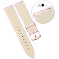 Pikkukuva 3 / 5: AVEKI Aito nahkainen rannekorun vaihto monivärinen vedenpitävä miehille ja naisille, GR-Pink (15mm)
