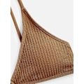 Miniatyrbillede 5 af 7: WJSM Dame Ribbet O-Ring String Bikini Badetøj Cheeky Thong Badetøj To Dele Badedragt 338_brown S