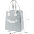Miniatyrbilde 2 av 6: Bærbar Lunsjpose Mini Lunsjpose Isolerte Pose Bærbar Søt Lunsjpose Utendørs Piknikpose Ispose Utendørs Oppbevaringspose, 1 PCE (Stor, Grå) Gray big Large