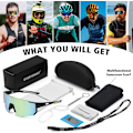 Miniatyrbild 7 av 7: Polariserade sportglasögon för män och kvinnor, körning fiske cykling mountainbike solglasögon UV400-skydd Black Frame gold