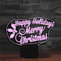 Miniatyrbilde 2 av 7: 3D God Jul Julgave Fjernkontroll 16 Farger Nattelykter Illusions Akryl LED Bord Nattbord Lampe Barn Soverom Skrivebord Dekor Leke