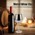 Pikkukuva 4 / 6: Metalliviinimalja Ruostumaton teräs Elegantti korkea kovuus Laajalti käytetty Metalliviinilasi Juhliin Häät Banketti  Väri Silver 500ml