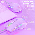 Miniatyrbilde 6 av 8: RGB Spillmus Trådløs, USB Optisk Datamus med RGB Bakgrunnsbelysning, 6 Justerbare DPI Opptil 6400, med 7 Programmerbare Knapper Lilac