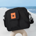 Miniatyrbild 5 av 5: Herr Liten Messenger Bag Flera Fack Lätt Nylon Axelväska för Dagligt Bruk  Fri Storlek Black