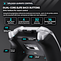 Miniatyrbilde 6 av 8: Machenike G5 Pro Trådløs Spillkontroller for Windows PC, Switch, IOS og Android, PC-kontroller Hall-effekt Joystick og Trigger/Gyroskop, RGB-lys Black