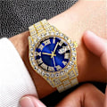 Miniatyrbillede 3 af 3: Herre Diamant Ur Mode Krystal Rhinestone Quartz Analog Ur Is Ur Armbåndsur
