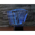Miniatyrbilde 5 av 7: 3D Akkordeon Fjernkontroll 16 Farger Nattelysbilder Illusions Akryl LED Bord Nattbord Lampe Barn Soverom Skrivebord Dekor Bursdagsgaver Leke for Barn