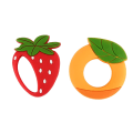 Miniatyrbilde 1 av 6: Baby Teething Toys BPA-Free Soothing Teething Chew Toys Cute Fruit Shapes 2 Pieces Set Enlightenment Toys for Children Over 6 Months