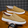 Miniatyrbillede 1 af 2: Plus Size Herresko Lærredssko Herresko Lazy Slip-on Casual Board Sko Herresko Lærredssko Casual Sko Khaki 46