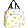 Miniatyrbilde 1 av 6: Gul Kawaii Banan Unisex Måltidspose, Vanntett, Smussbestandig, Lett, Fortykket Håndtak, Oppgradert Glidelås, 8x5 Tommer Yellow Kawaii Banana One Size