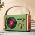 Miniatyrbild 6 av 6: Utomhus Bluetooth-högtalare Bärbar Dekorativ Hög Ljudkvalitet USB-minnen Stöd Retro Bluetooth-högtalare för Vardagsrumskontor Grön