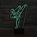 Miniatyrbillede 4 af 7: 3D Karate Fjernbetjening 16 Farve Natlys Illusion Akryl LED Bord Sengelampe Børneværelse Skrivebords Dekoration Fødselsdagsgaver Legetøj til Børn