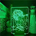 Miniatyrbillede 4 af 7: Anime 3D Lampe Banana Fish 3D Natlys Anime Bord LED Farveskiftende Samling Belysning Gave Illusion Dekoration Dukke 7-Farvet Touch PXJD