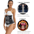 Miniatyrbillede 3 af 8: Sved Waist Trainer til kvinder med to bælter, neopren træningskorset, taljetræner, cincher, trimmer, shaper, lynlås Gray L