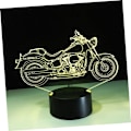 Miniatyrbilde 3 av 7: Motorsykler for 3D nattlys Fargeskiftende nattlys Gutter nattlys Bil nattlys LED motorsykkel lys 3D lampe