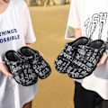 Miniatyrbilde 6 av 7: Hage Clogs for menn og kvinner, sommer sandaler, lette, sklisikre, gåsko, unisex voksne Clog for basseng, strand, hage, kjøkken, dusj Black 10inch 11 Women/9 Men