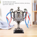 Miniatyrbild 4 av 5: Retro klocka Livsliknande trofémodell Dekorativ liten skrivbordsväckarklocka för sovsal Sovrum Vardagsrum Dark Gold