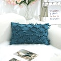 Pikkukuva 3 / 7: Wekity Teal koristetyynynpäälliset 12 x 20 tuumaa 2 kappaleen pakkaus Boho-tyynynpäälliset sohvalle ja sohvalle, 100 % puuvillaa