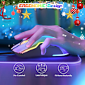Miniatyrbilde 5 av 7: Trådløs Spillmus, RGB Spillmus, 12800 DPI Programmerbar Ergonomisk PC Spillmus med Kule Lyseffekter 7 Knapper