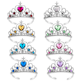Pikkukuva 1 / 7: Puku Tiara Kruunusetti Prinsessan Puvustusjuhliin (8 Väriä), Keltainen + Tummansininen + Vihreä + Vaaleanpunainen + Valkoinen + Punainen + Taivaansininen + Violetti