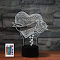 Miniatyrbillede 1 af 7: 3D Kærlighedsrose Valentinsdag Fjernbetjening 16 Farve Natlys Illusion Akryl LED Fødselsdagsgaver