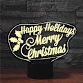 Miniatyrbild 5 av 7: 3D God Jul Julgåva Fjärrkontroll 16 Färger Nattlampor Illusion Akryl LED Bord Sänglampa Barn Sovrum Skrivbordsdekoration Leksak