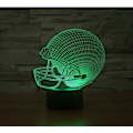 Miniatyrbilde 6 av 6: 3D Rugby Caps Lampe med Fjernkontroll, 16 Farger Nattelysbilder, Akryl LED Bord- og Nattbordslampe, Barnerom, Skrivebordsdekorasjon, Bursdagsgaver, Leke for Barn
