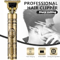 Miniatyrbild 4 av 7: Hårklippare för män - Professionella hårklippare, 0 mm skalliga hårklippare T-blad hårklippare för män Zero Gapped Detail Beard Shaver Barbers Gold dragon