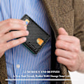 Miniatyrbillede 7 af 7: Herre Wallets Slim Rfid Læder 2 ID Vindue Med Gaveæske Carbon black,green