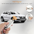 Pikkukuva 2 / 7: PIFOOG avaimenperän kuori Audi 4 painikkeelle TPU pehmeät näppäimet kuori Bling avaimenperä autotarvikkeet Audi Girly naisille valkoinen hopea