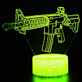 Miniatyrbild 1 av 4: 3D Vapen Nattlampa Bordsskiva Optisk Illusion Lampor 7 Färgväxlande Ljus LED Bordlampa Jul Hem Kärlek Födelsedag Barn Barn Dekoration Leksak Present