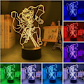 Miniatyrbillede 2 af 7: Anime 3D Illusion Manga Mikaela Hyakuya Figur Natlampe LED Bordlampe Skrivebordslamper Natlys 7/16 Farver USB Belysning Soveværelse Hjem Decor