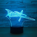 Miniatyrbilde 2 av 7: Propellfly 3D LED-lampe med 7 farger nattlys for barn, berøringsstyrt USB-bordlampe Lampara Lampe Baby sove nattlys