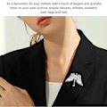 Miniatyrbillede 5 af 5: Engel Brosche Pin Legering Rhinestone Krave Pin Frakke Sweater Dekorative Tilbehør Sliver
