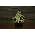 Miniatyrbillede 4 af 7: 3D Guldfisk Fjernbetjening 16 Farve Natlys Illusion Akryl LED Bord Sengelampe Børneværelse Skrivebords Dekoration Fødselsdagsgaver Legetøj til Børn