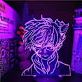 Miniatyrbilde 2 av 7: Anime Lampe Nattlys Illusionslys My Hero Academia Shoto Todoroki 3D for Barnerom LED Barn Julegave Sengelampe Fargerik Bursdagslampe Ni